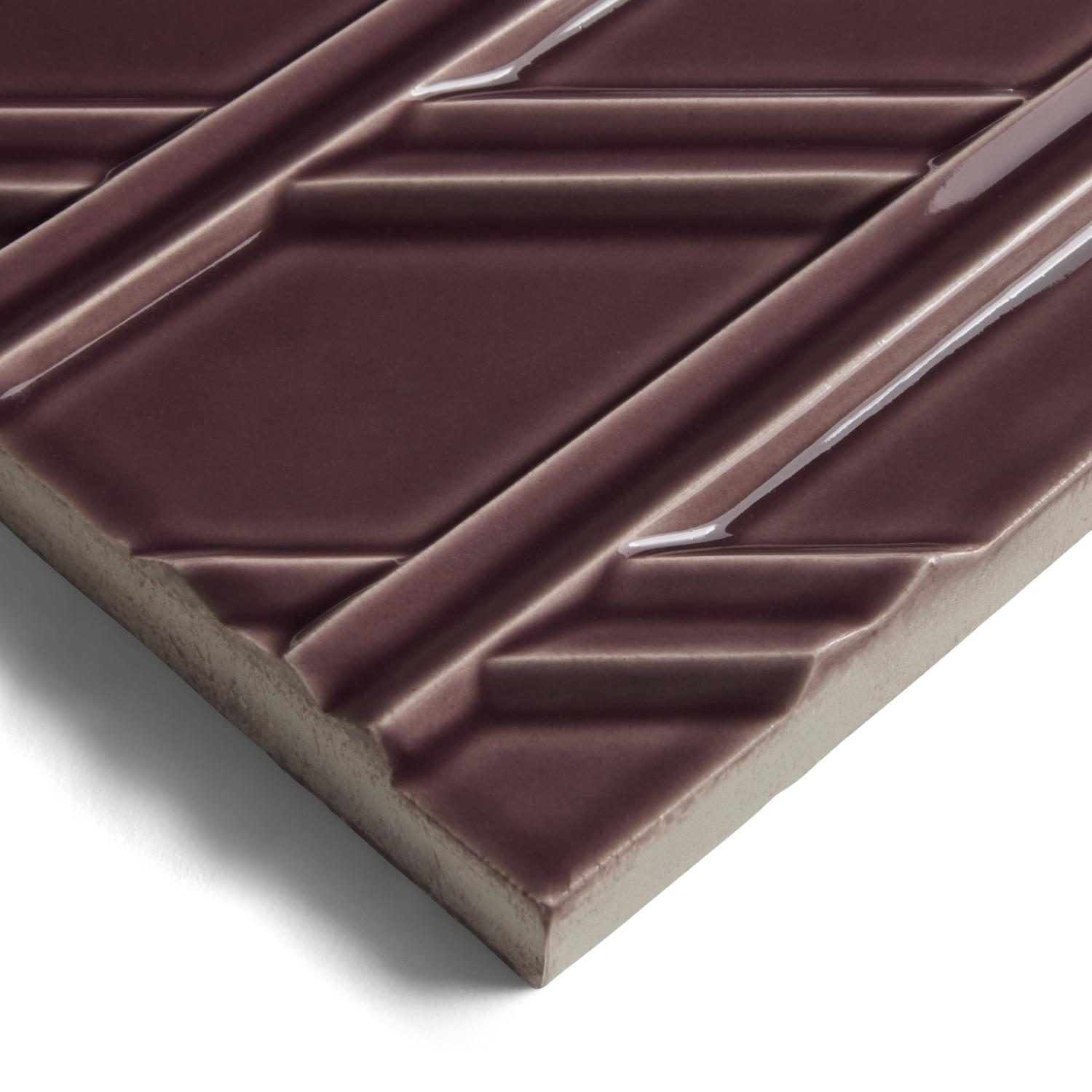 Earthenware 6" x 6" Diagonal Right Field Tile image number 2