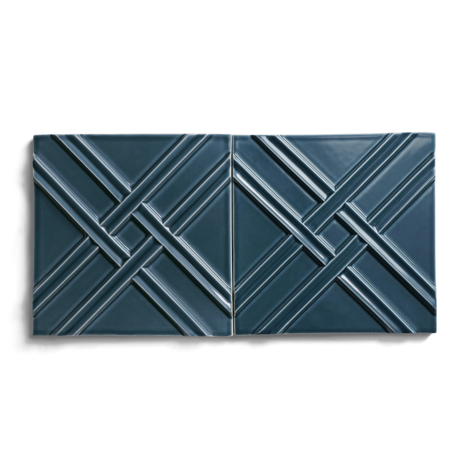Earthenware 6" x 6" Weave Field Tile image number 2
