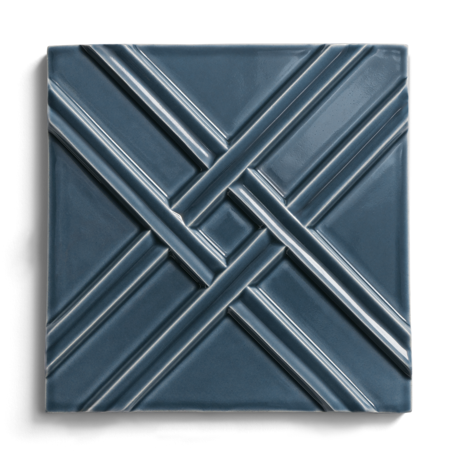 Earthenware 6" x 6" Weave Field Tile