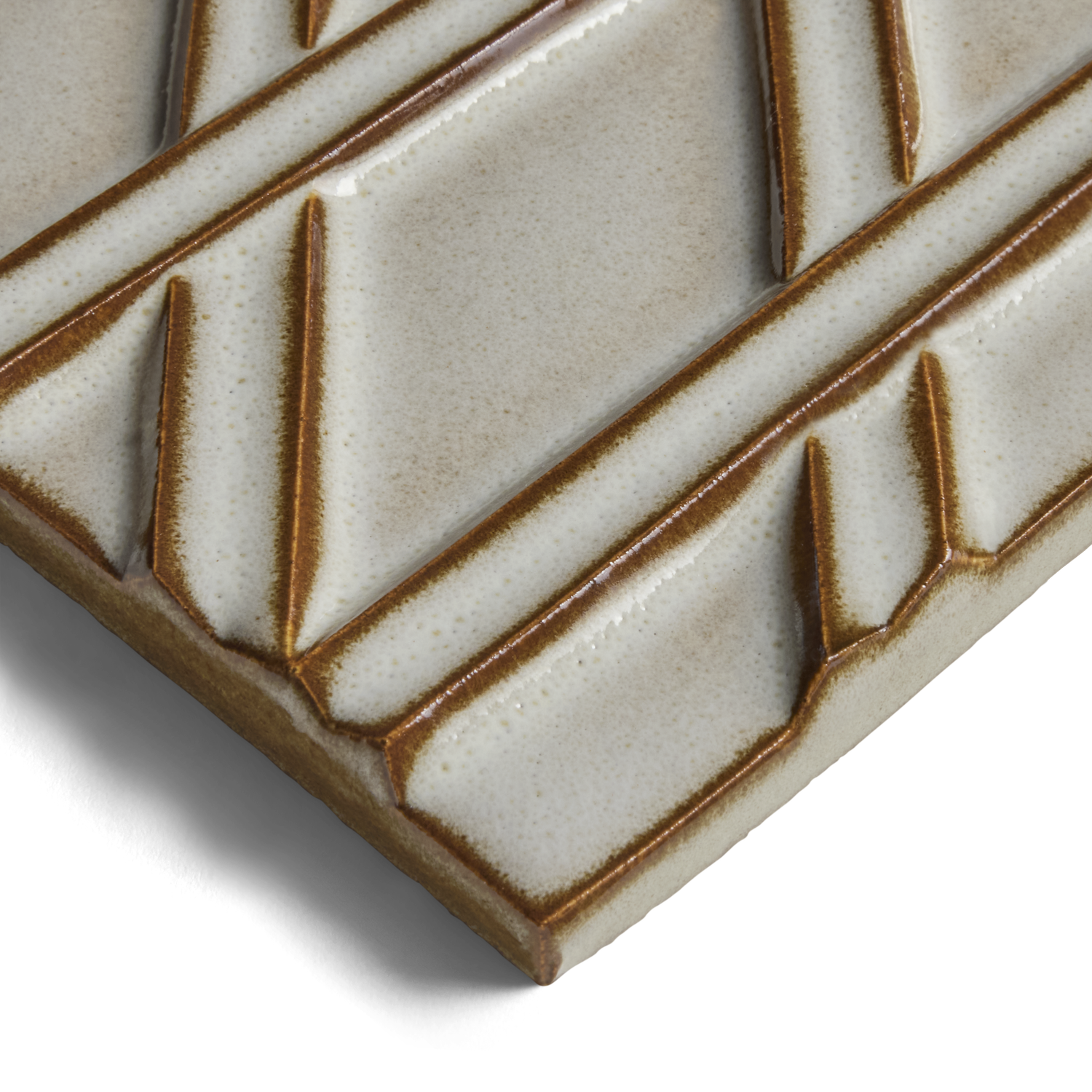 Stoneware 6" x 6" Diagonal Left Field Tile image number 2