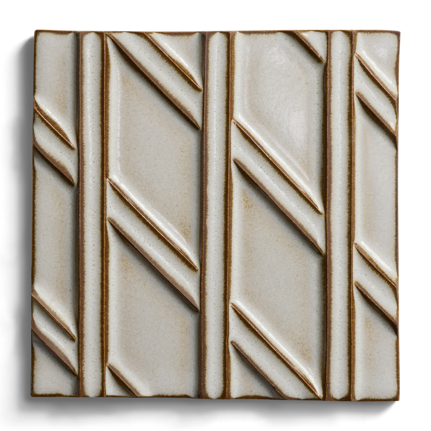 Stoneware 6" x 6" Diagonal Left Field Tile