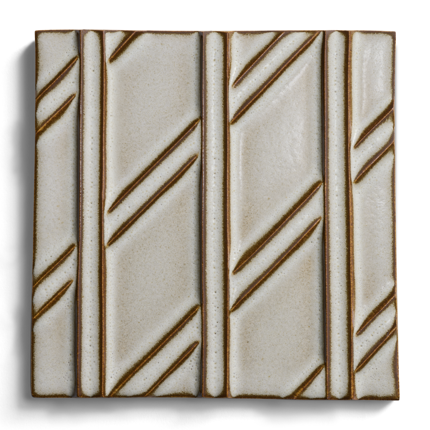 Stoneware 6" x 6" Diagonal Right Field Tile