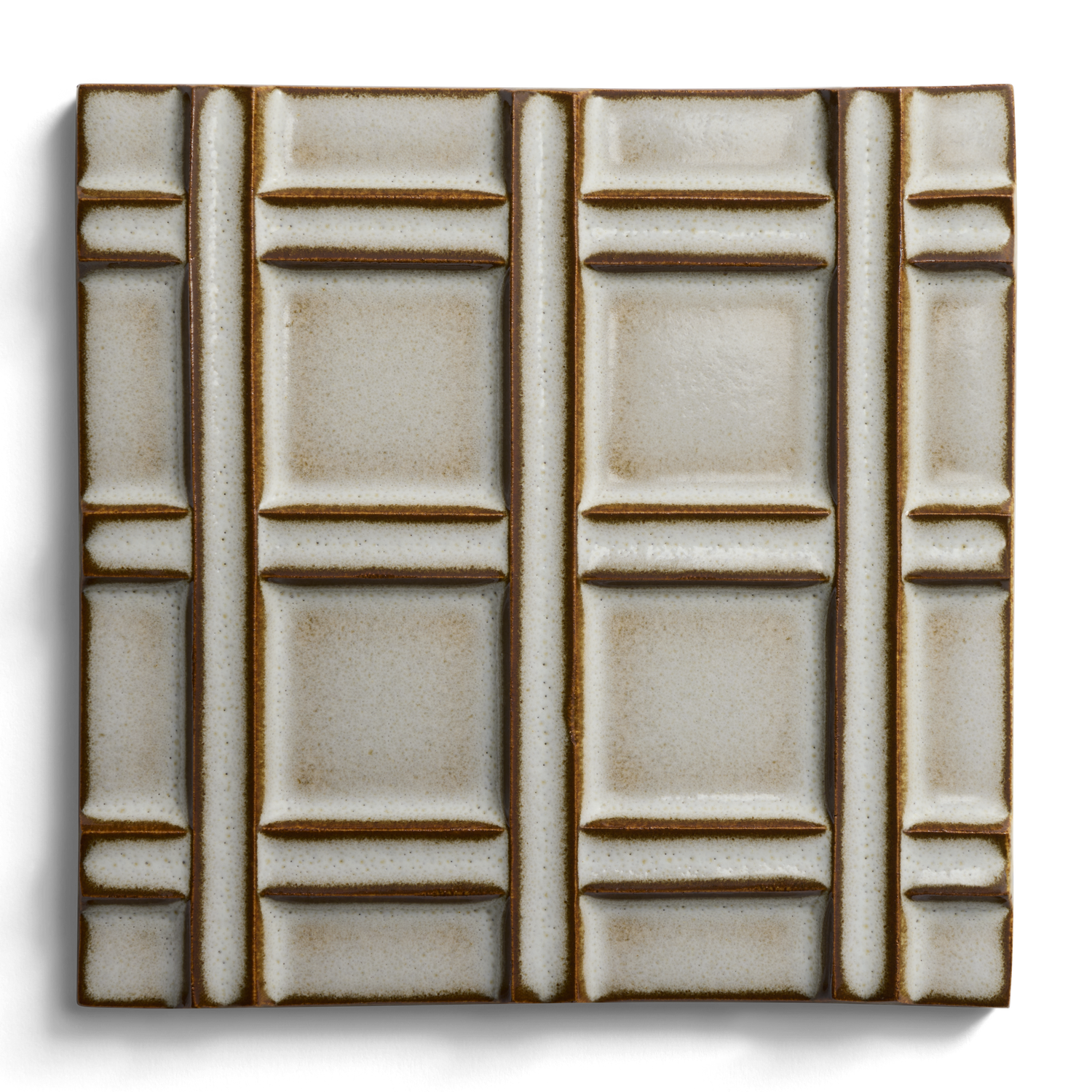 Stoneware 6" x 6" Grid Field Tile