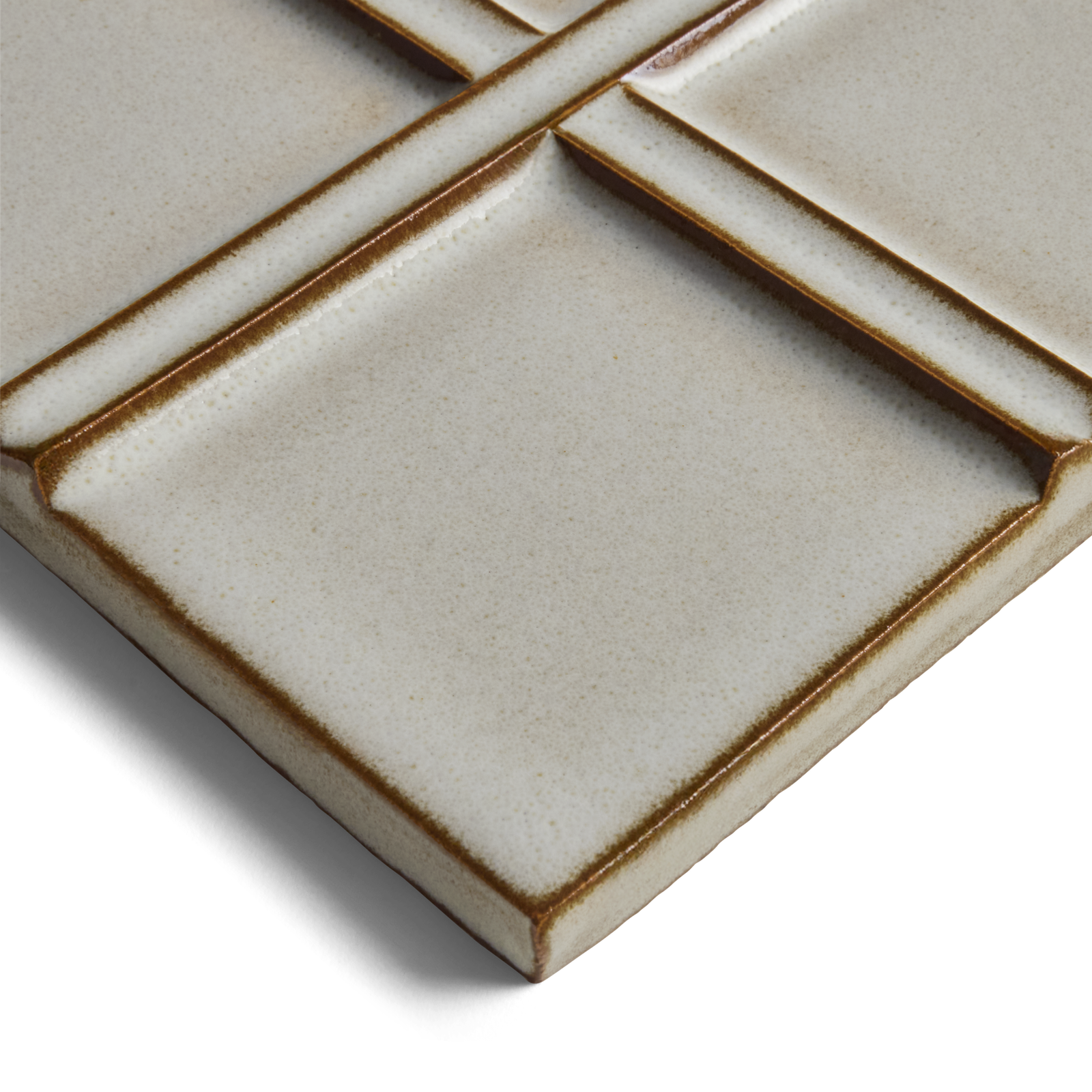 Stoneware 6" x 6" Cross Field Tile