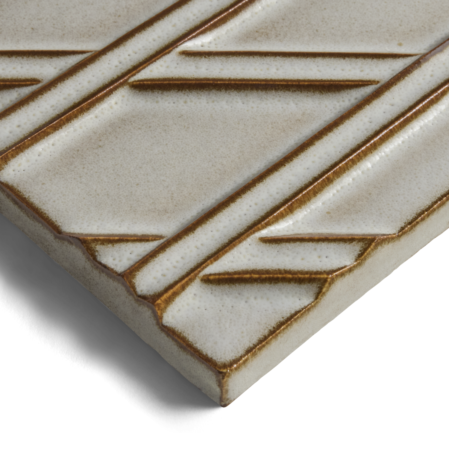 Stoneware 6" x 6" Diagonal Right Field Tile