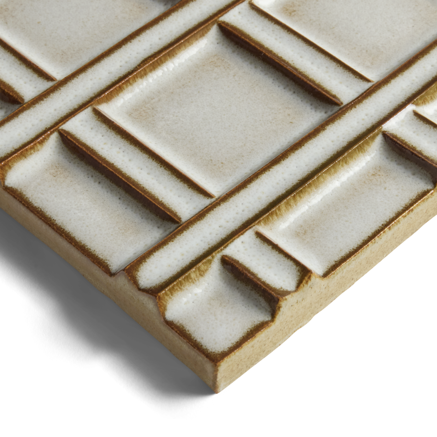 Stoneware 6" x 6" Grid Field Tile image number 2