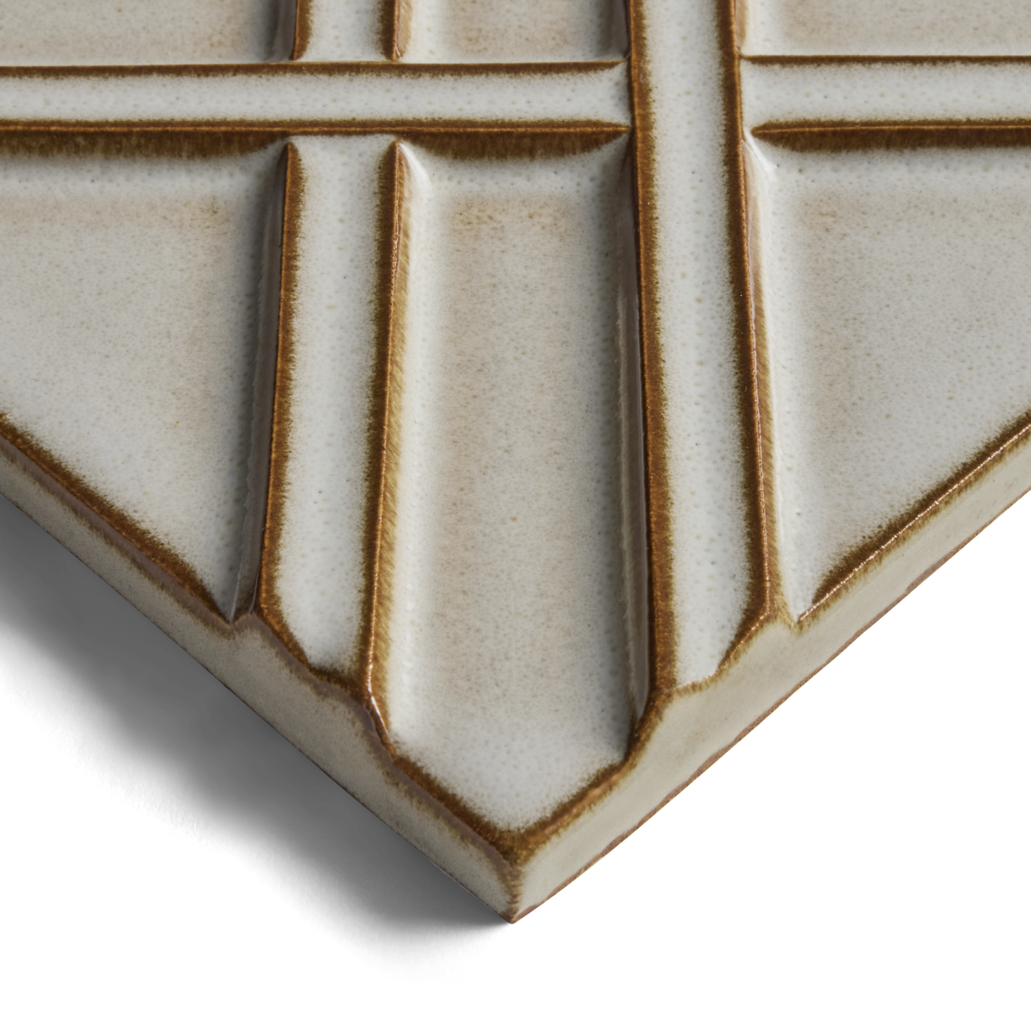 Stoneware 6" x 6" Weave Field Tile