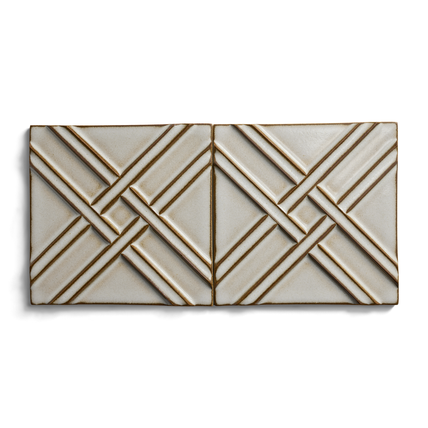 Stoneware 6" x 6" Weave Field Tile image number 2