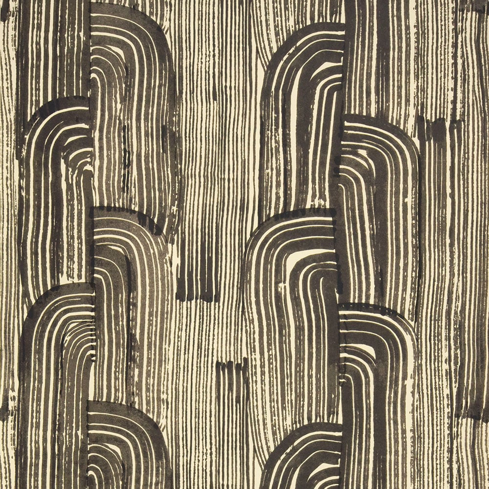CRESCENT WALLPAPER - EBONY CREAM image number 0